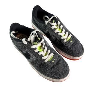 Nike Court Vision Low GS Black Gray Wool Sneakers Youth Size 5.5Y Casual Shoes